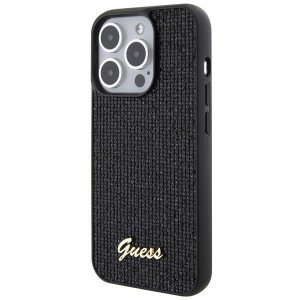 Оригинален гръб GUESS Disco Metal Script - iPhone 15 Pro черен - Img 2