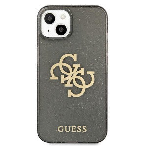 Оригинален гръб GUESS Glitter 4G Big Logo GUHCP13SPCUGL4GBK - iPhone 13 mini черен - Img 3