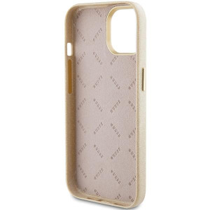 Оригинален гръб GUESS Glitter Glossy Script - iPhone 15 златист - Img 7
