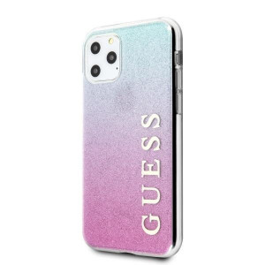 Оригинален гръб GUESS Glitter Gradient - iPhone 11 Pro Max розов / син - Img 6