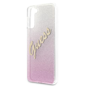 Оригинален гръб GUESS Glitter Gradient Script GUHCS21MPCUGLSPI - Samsung Galaxy S21+ 5G розов - Img 6
