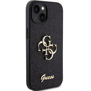 Оригинален гръб GUESS Glitter Script Big 4G - iPhone 15 черен - Img 4
