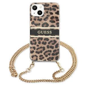 Оригинален гръб GUESS Gold Strap GUHCP13SKBCLE - iPhone 13 mini леопард - Img 3