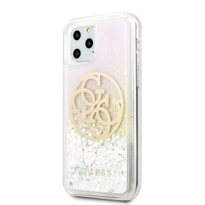 Оригинален гръб GUESS Gradient Liquid Glitter Circle Logo GUHCN58LGIRGP - iPhone 11 Pro бял - Img 2