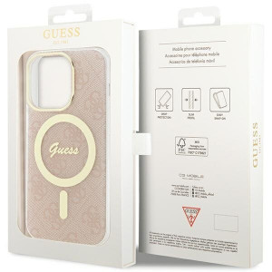 Оригинален гръб GUESS IML 4G MagSafe - iPhone 15 Pro розов - Img 8