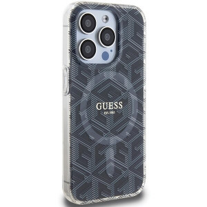 Оригинален гръб GUESS IML GCube MagSafe - iPhone 15 Pro черен - Img 4
