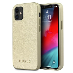 Оригинален гръб GUESS Iridescent GUHCP12SIGLGO - iPhone 12 mini златист - Img 1