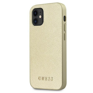 Оригинален гръб GUESS Iridescent GUHCP12SIGLGO - iPhone 12 mini златист - Img 2