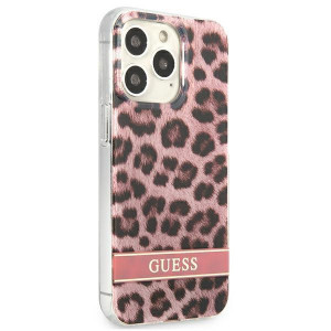 Оригинален гръб GUESS Leopard GUHCP13XHSLEOP - iPhone 13 Pro Max розов - Img 4