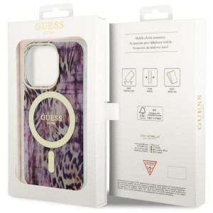 Оригинален гръб GUESS Leopard MagSafe GUHMP14XHLEOPWP - iPhone 14 Pro Max розов - Img 8