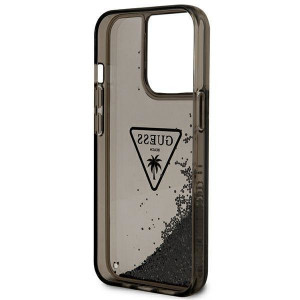 Оригинален гръб GUESS Liquid Glitter Palm Collection GUHCP14XLFCTPK - iPhone 14 Pro Max черен - Img 7