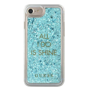 Оригинален гръб GUESS Peony Glitter GUHCP7GLUQBL - iPhone 6 / 6s / 7 / 8 / SE (2nd gen) / SE (3rd gen) син - Img 6