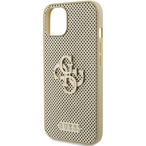 Оригинален гръб GUESS Perforated 4G Glitter - iPhone 15 златист - Img 6
