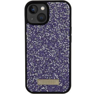 Оригинален гръб GUESS Rhinestone Metal Logo - iPhone 15 розов - Img 3