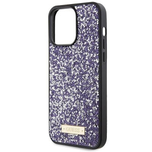 Оригинален гръб GUESS Rhinestone Metal Logo - iPhone 15 Pro Max розов - Img 6