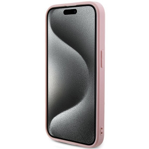 Оригинален гръб GUESS Saffiano Iridescent Script - iPhone 14 Pro розов - Img 5