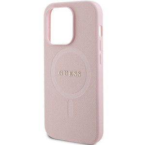 Оригинален гръб GUESS Saffiano MagSafe GUHMP13LPSAHMCP - iPhone 13 Pro розов - Img 6