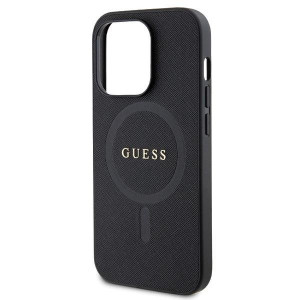Оригинален гръб GUESS Saffiano MagSafe GUHMP14LPSAHMCK - iPhone 14 Pro черен - Img 6