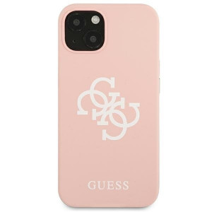 Оригинален гръб GUESS Silicone 4G Logo GUHCP13SLS4GWPI - iPhone 13 mini розов - Img 3
