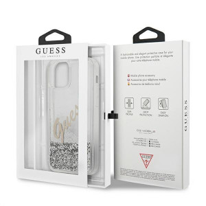 Оригинален гръб GUESS Silicone Vintage Gold Logo GUHCP12LGLVSSI - iPhone 12 Pro Max сребрист - Img 9