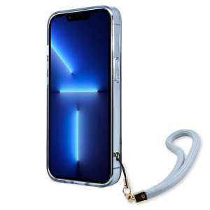 Оригинален гръб GUESS Translucent Strap GUHCP13LHTSGSB - iPhone 13 Pro син - Img 5