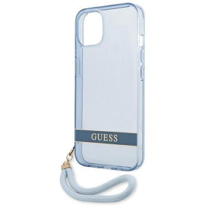 Оригинален гръб GUESS Translucent Strap GUHCP13MHTSGSB - iPhone 13 син - Img 6