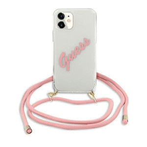 Оригинален гръб GUESS Vintage GUHCP12SCRTVSPI - iPhone 12 mini розов - Img 2