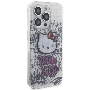 Оригинален гръб Hello Kitty IML Kitty On Bricks Graffiti - iPhone 14 Pro бял - Img 4