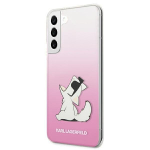 Оригинален гръб KARL LAGERFELD Choupette Eat KLHCS22MCFNRCPI - Samsung Galaxy S22+ розов - Img 2