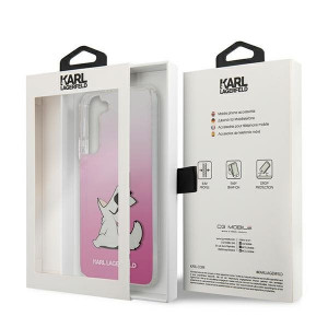 Оригинален гръб KARL LAGERFELD Choupette Eat KLHCS22MCFNRCPI - Samsung Galaxy S22+ розов - Img 8