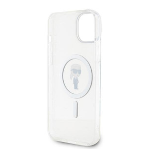 Оригинален гръб KARL LAGERFELD IML Ikonik MagSafe - iPhone 15 Plus прозрачен - Img 7