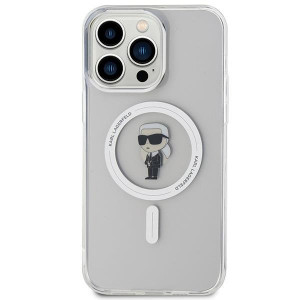 Оригинален гръб KARL LAGERFELD IML Ikonik MagSafe - iPhone 15 Pro Max прозрачен - Img 3