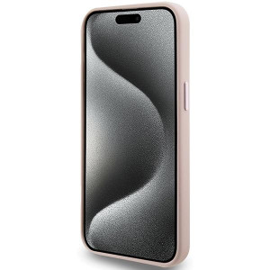 Оригинален гръб KARL LAGERFELD Silicone Choupette Metal Pin - iPhone 15 Pro розов - Img 5