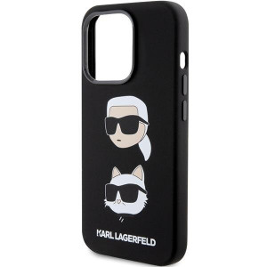 Оригинален гръб KARL LAGERFELD Silicone Karl & Choupette Head - iPhone 15 Pro Max черен - Img 6