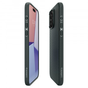 Оригинален гръб SPIGEN Liquid Air - iPhone 15 Pro Max Abyss Green - Img 7