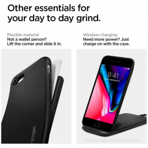 Оригинален гръб SPIGEN Liquid Air - iPhone 7 / 8 / SE (2nd gen) / SE (3rd gen) черен - Img 12