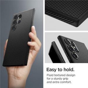 Оригинален гръб SPIGEN Liquid Air - Samsung Galaxy S24 Ultra черен мат - Img 14