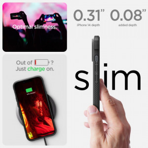 Оригинален гръб SPIGEN Rugged Armor MagSafe - iPhone 14 черен мат - Img 7