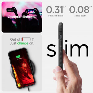 Оригинален гръб SPIGEN Rugged Armor MagSafe - iPhone 14 черен мат - Img 15