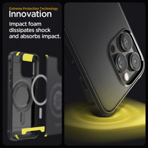 Оригинален гръб SPIGEN Rugged Armor MagSafe - iPhone 15 Pro черен мат - Img 13