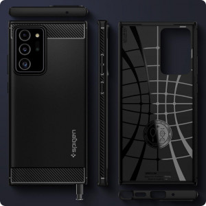 Оригинален гръб SPIGEN Rugged Armor - Samsung Galaxy Note20 Ultra черен мат - Img 14