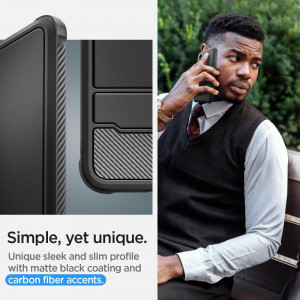 Оригинален гръб SPIGEN Rugged Armor - Samsung Galaxy S24+ черен мат - Img 13