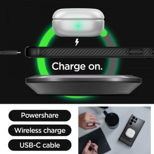Оригинален гръб SPIGEN Rugged Armor - Samsung Galaxy S24 Ultra черен мат - Img 8