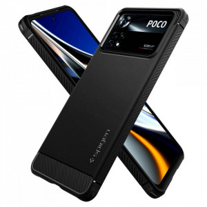 Оригинален гръб SPIGEN Rugged Armor - Xiaomi Poco X4 Pro 5G черен мат - Img 6