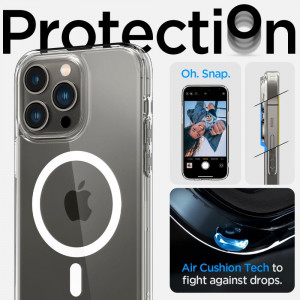 Оригинален гръб SPIGEN Ultra Hybrid MagSafe - iPhone 14 Pro бял - Img 12