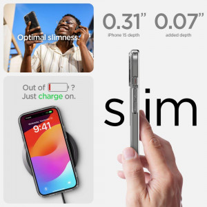 Оригинален гръб SPIGEN Ultra Hybrid MagSafe - iPhone 15 Carbon Fiber - Img 11
