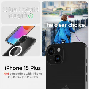 Оригинален гръб SPIGEN Ultra Hybrid MagSafe - iPhone 15 Plus бял - Img 14