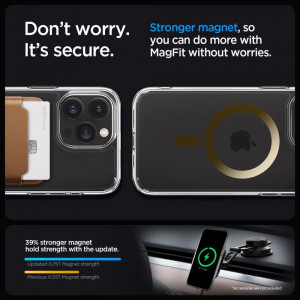 Оригинален гръб SPIGEN Ultra Hybrid MagSafe - iPhone 15 Pro Max златист - Img 13