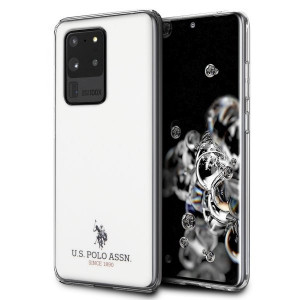 Оригинален гръб US POLO Shiny USHCS69TPUWH - Samsung Galaxy S20 Ultra / S20 Ultra 5G бял - Img 1
