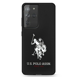 Оригинален гръб US POLO Silicone Logo USHCS21LSLHRBK - Samsung Galaxy S21 Ultra 5G черен